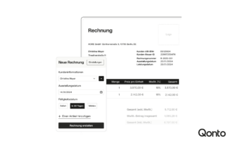 Werbemittel von Qonto zeigt Funktionalität