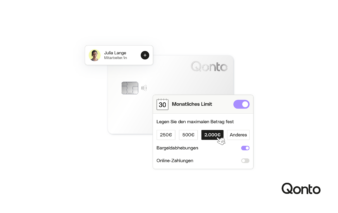 Werbemittel von Qonto zeigt Funktionalität