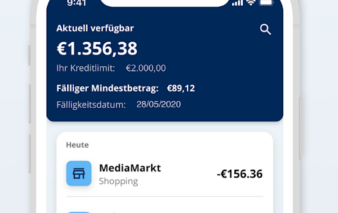 Werbemittel der Advanzia Bank zeigt Funktionalität der App