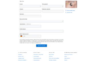 ntragsformular von American Express für die Gold Card Rosé