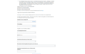 ntragsformular von American Express für die Gold Card Rosé