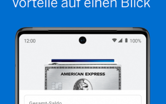 Werbemittel von American Express zeigt Funktionalität der App