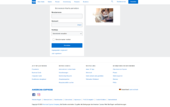 Werbemittel von American Express zeigt Login-Bildschirm für das Online-Banking