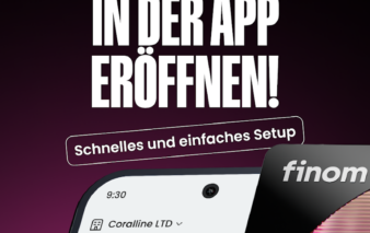 Werbemittel von Finom zeigt Funktionalität der App