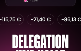 Werbemittel von Finom zeigt Funktionalität der App