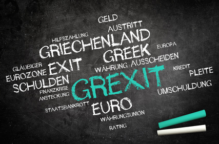 Tafel beschrieben mit Grexit