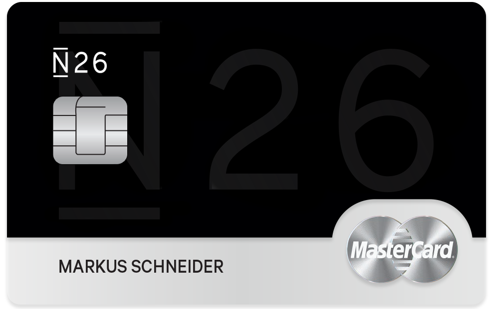 Kartenabbildung N26 Black Premium konto