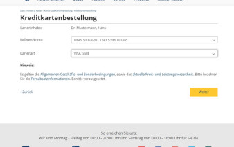 Screenshot Onlinebanking 1822direkt Girokonto für Studenten