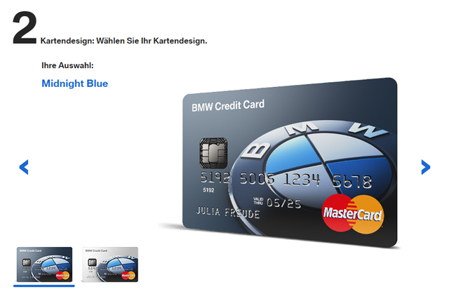 Die BMW Credit Card Classic mit NFC-Chip