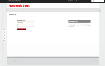Login Online-Banking Hanseatic Bank GenialCard