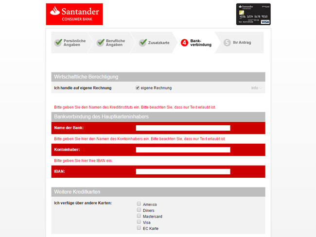 Santander 1plus Visa Card Kreditkarte Im Test