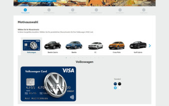 Antragsstrecke Volkswagen Bank Visa Card