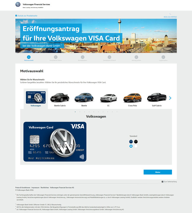 Volkswagen Bank Visa Kreditkarte