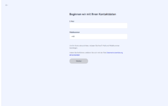 Screenshot der Antragsstrecke für die Tide Debit Mastercard