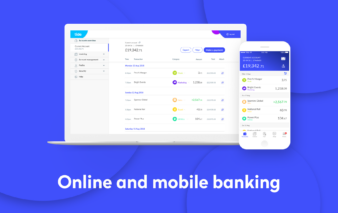 Werbemittel von Tide zeigt Funktionalität des Online Bankings